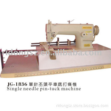 Single needle pintuck machine